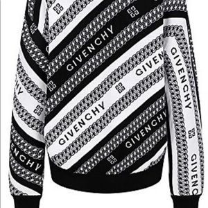 🚨💕💯Authentic Givenchy Hi-Low Hem Chain Logo Knit Sweater Sz S💯💕🚨